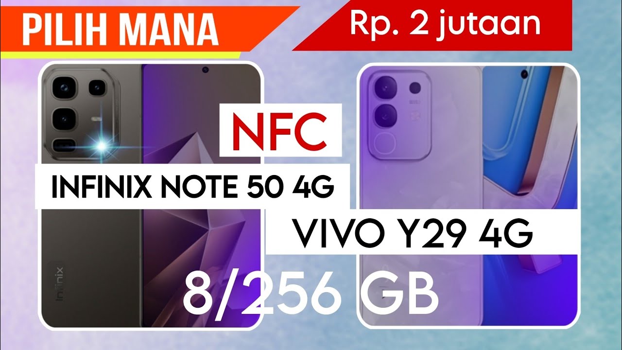 INFINIX NOTE 50 4G VS VIVO Y29 4G~Fitur Canggih, Baterai Tahan Lama  || 8/256 GB || NFC ||