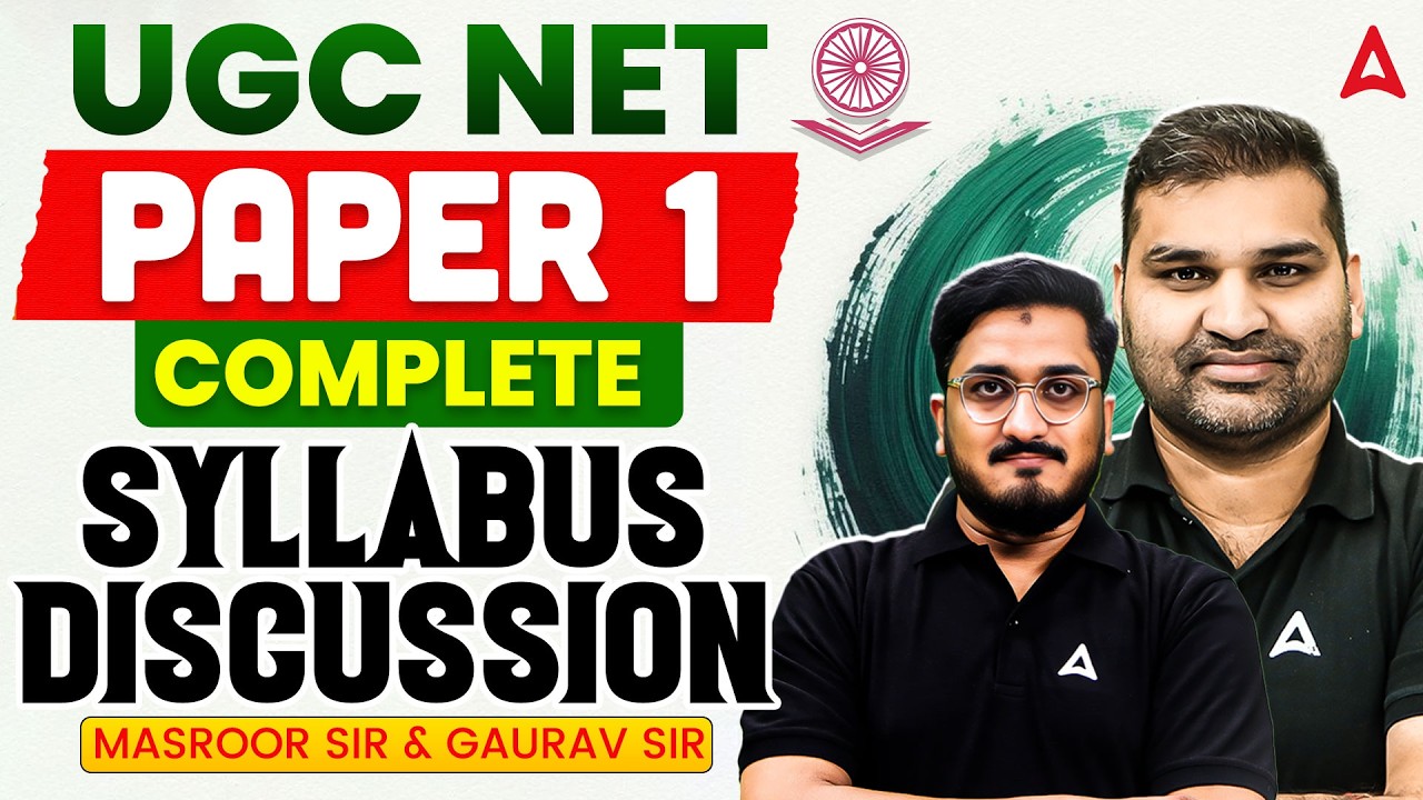 UGC NET Paper 1 | UGC NET Paper 1 Syllabus 2026 | UGC NET Paper 1 Complete Syllabus Discussion