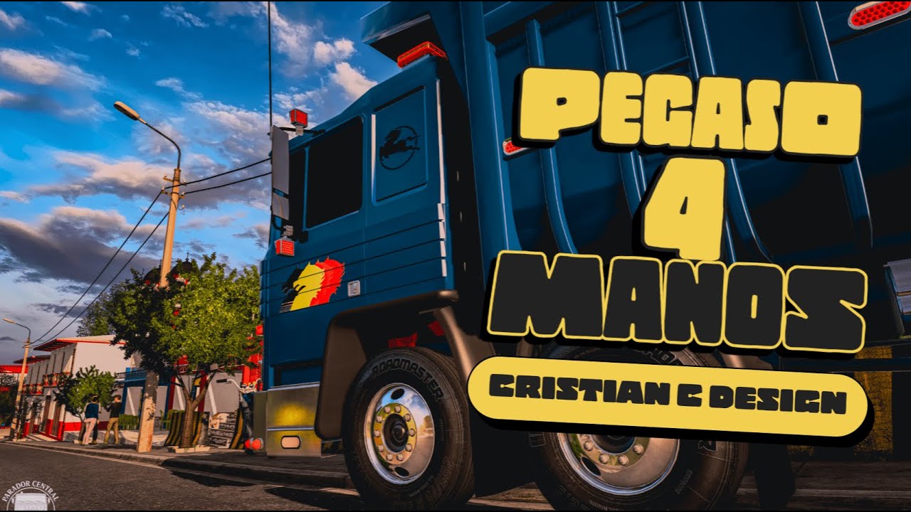 Pegaso 4 manos en 4K, chasis volqueta desde Honda - Tolima. Colombia Real Map.
