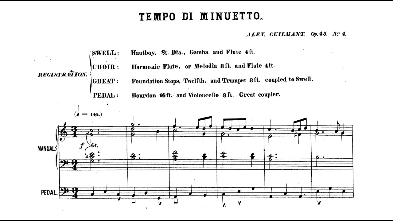 Guilmant: Tempo di Minuetto op. 45 Nr. 4