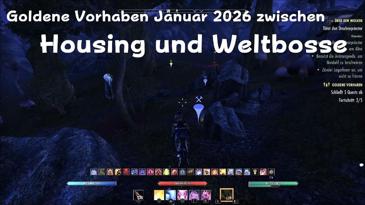 The Elder Scrolls Online Goldene Vorhaben Januar 2026 zwischen Housing und Weltbosse