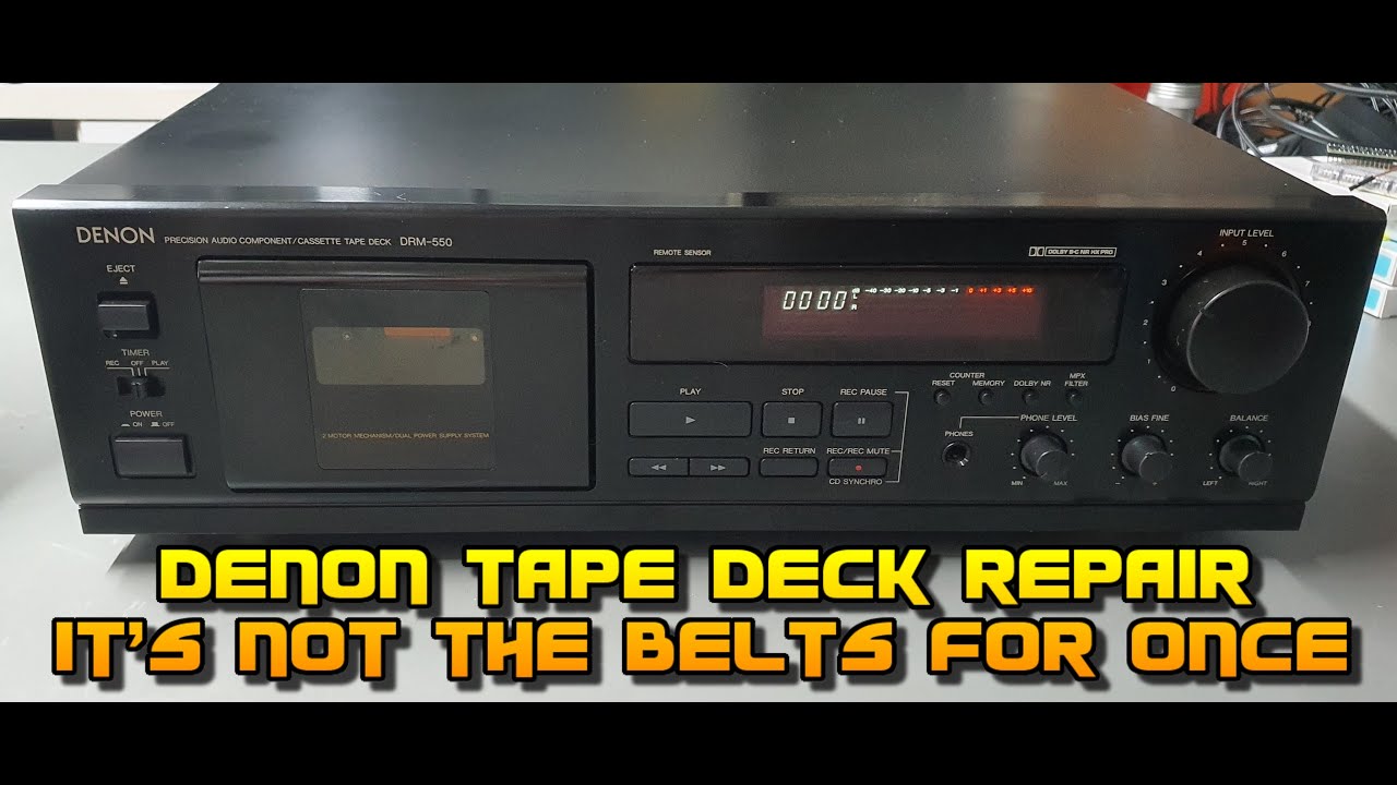 Denon DRM-550 tape deck repair and calibration