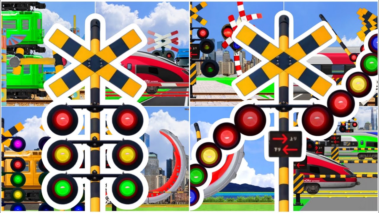 Kumpulan vidio animasi Palang pintu kereta api  😂【踏切アニメ】FUMIKIRI  踏切 Railroad crossing sign train #2