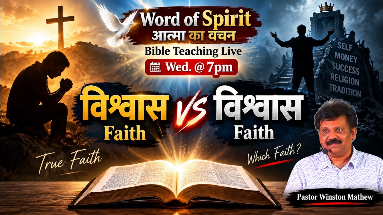 विश्वास vs विश्वास | Faith vs Faith | Bible Teaching Live Hindi | Past.Winston Mathew #bible #faith