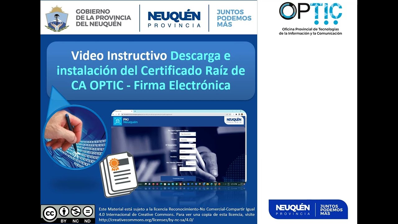 Video Instructivo Descarga e instalación del Certificado CA RAIZ OPTIC