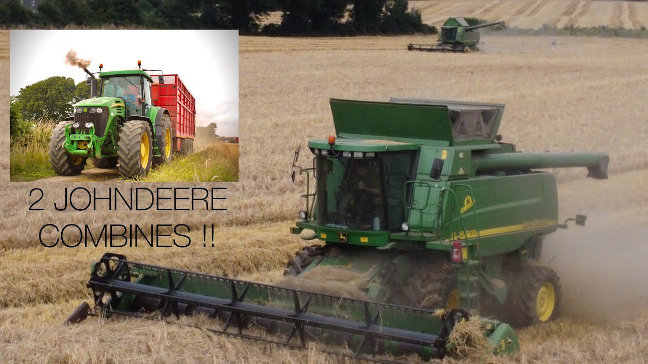 JOHNDEERE CTS & 9780 CTS combines~Hughes agri of Ballinkillen.,Johndeere 7920,Valtra,Claas drawing!