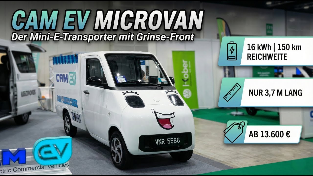 CAM EV Microvan – Der Mini-E-Transporter mit Grinse-Front