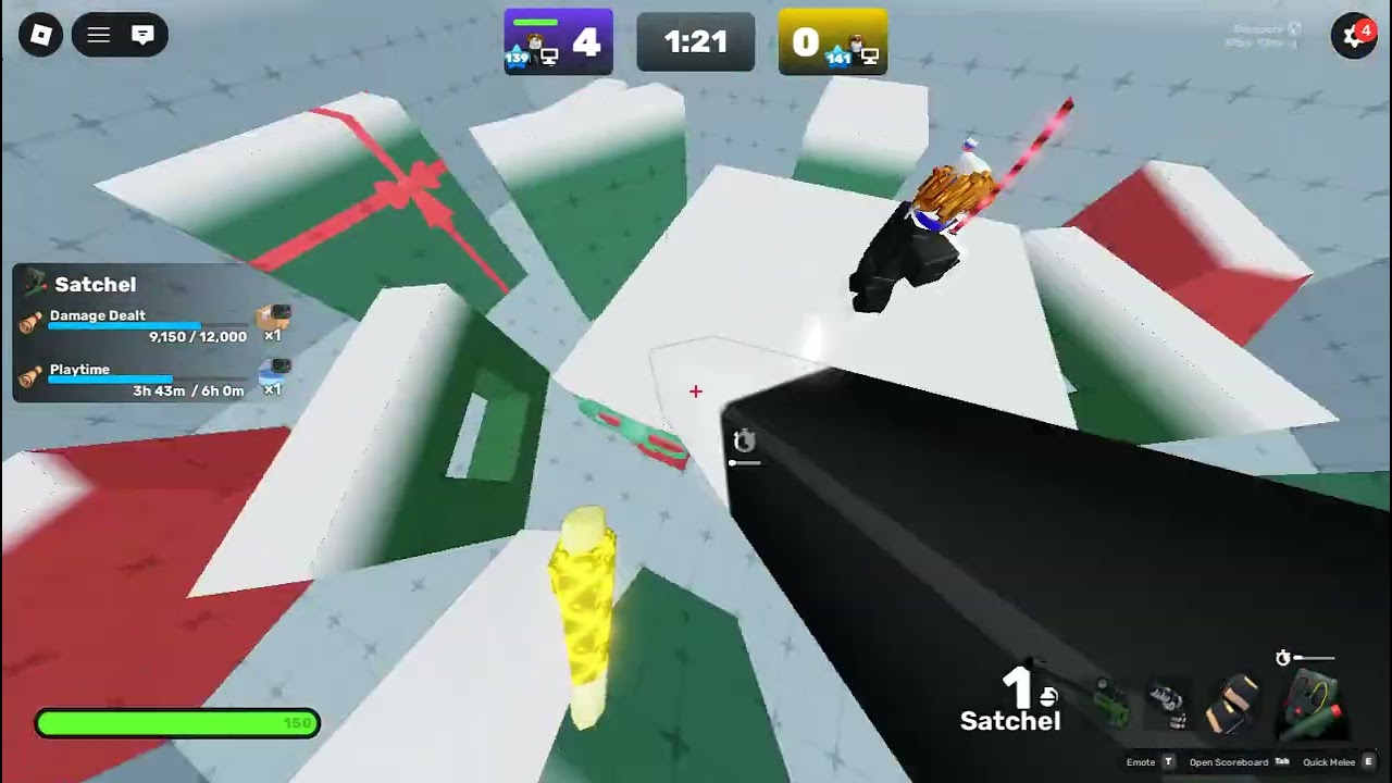 1V1ing player in roblox rivals