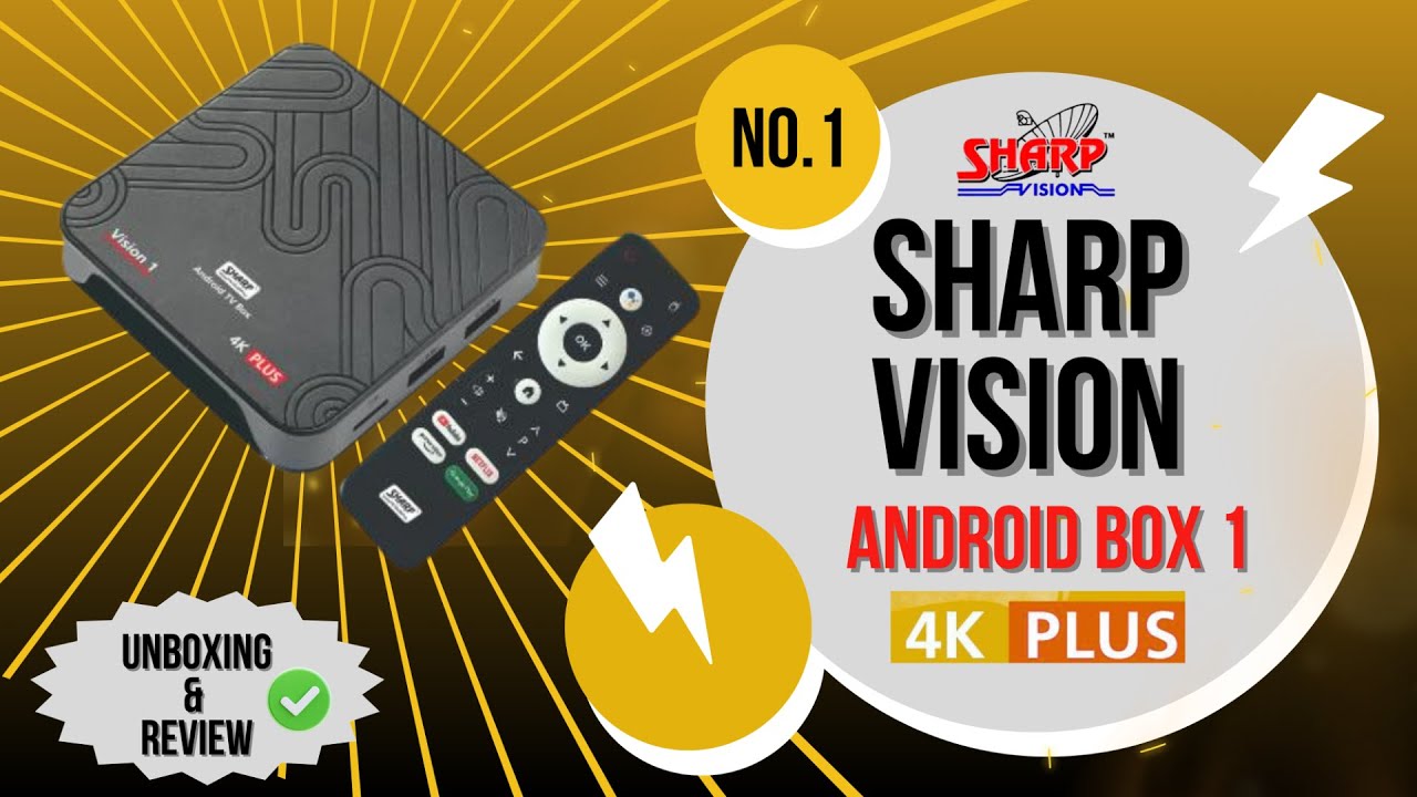 📡SHARP VISION 4K PLUS|ANDROID TV  BOX VISION 1|📦UNBOXING & REVIEW IN|TAMIL✅️