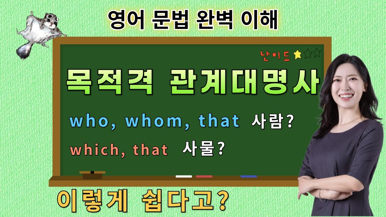 목적격 관계대명사_ who, whom, which, that _영어 문법 기초