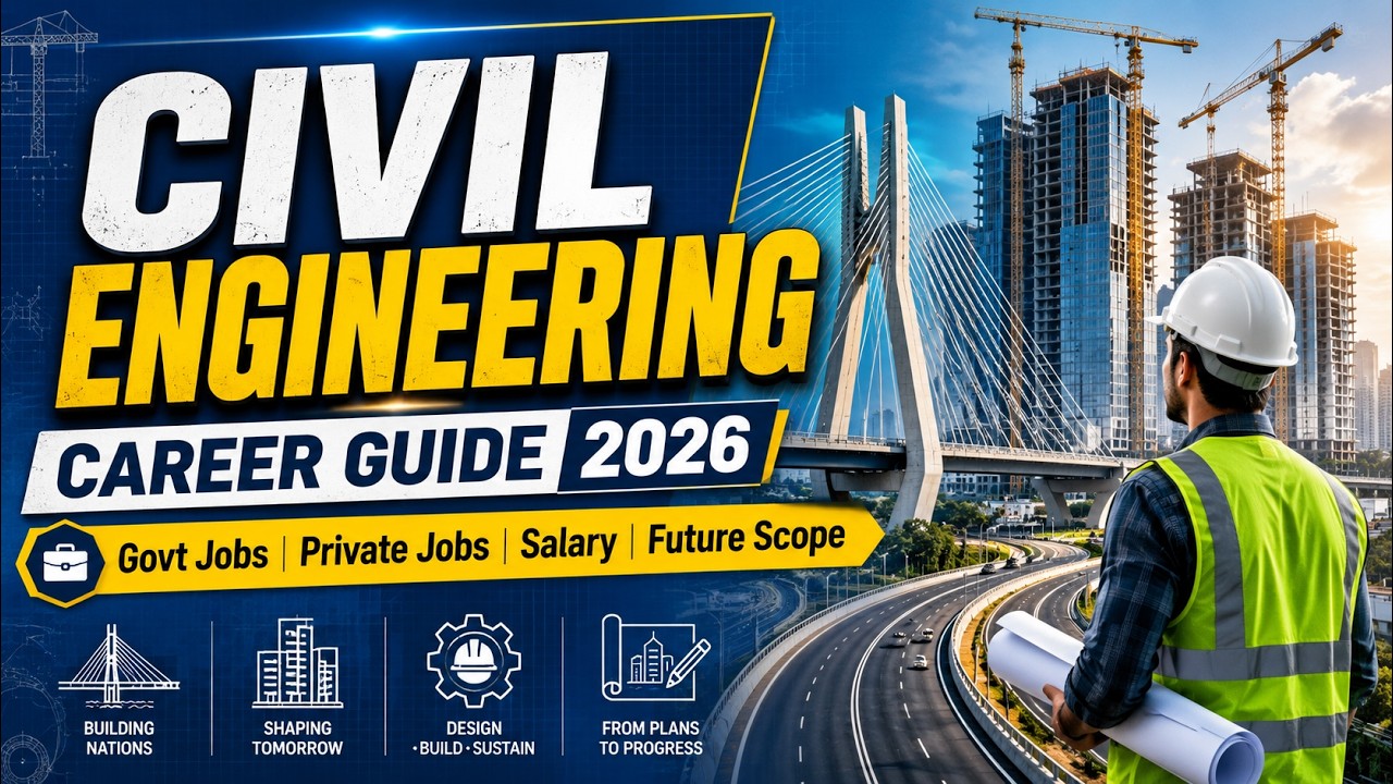 Civil Engineering Career Guide | Govt Jobs, Private Jobs, Salary, Skills & Future Scope
