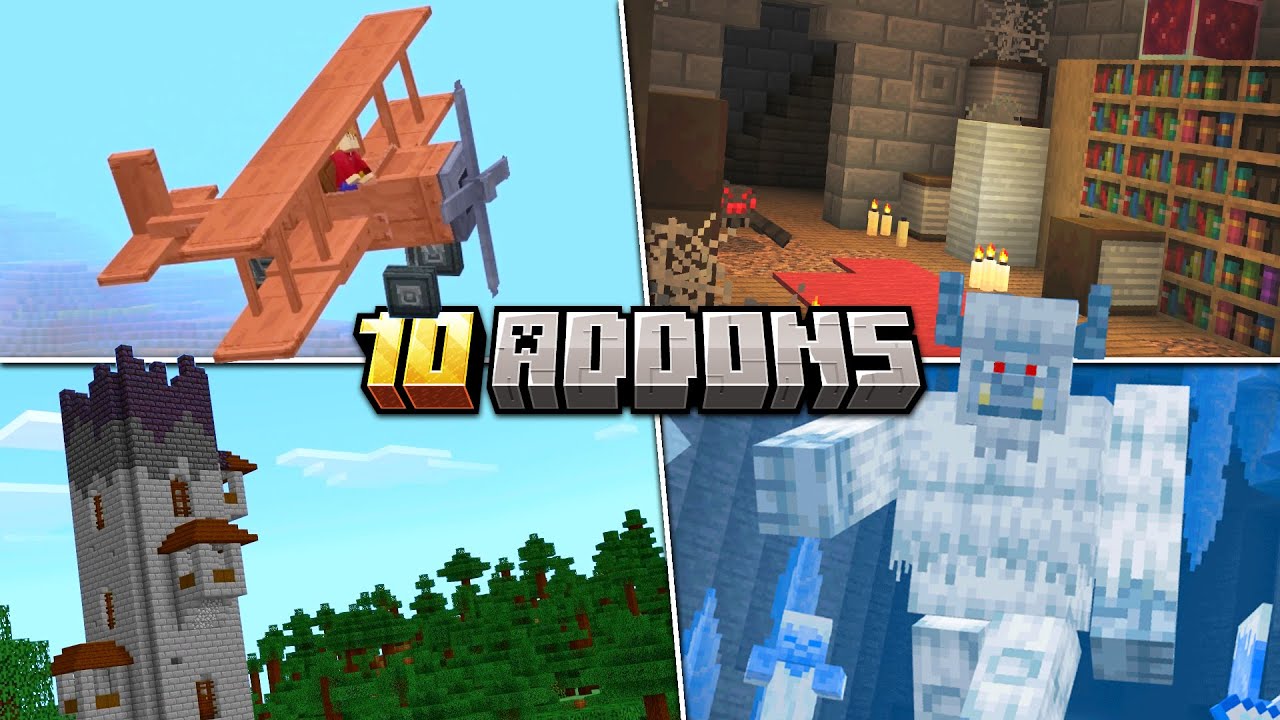 TOP 10 ADDONS PARA MINECRAFT BEDROCK 1.21 (Bedrock)