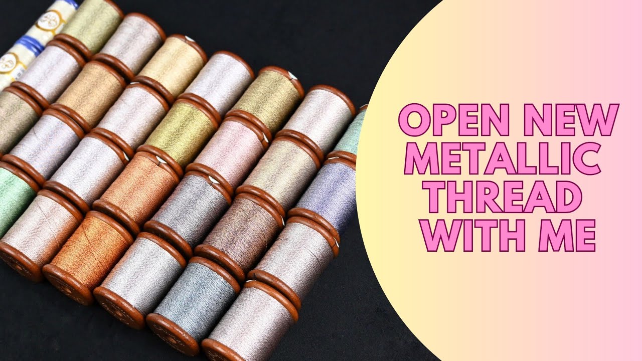 Shuttle tatting | Opening new metallic thread from Calais
