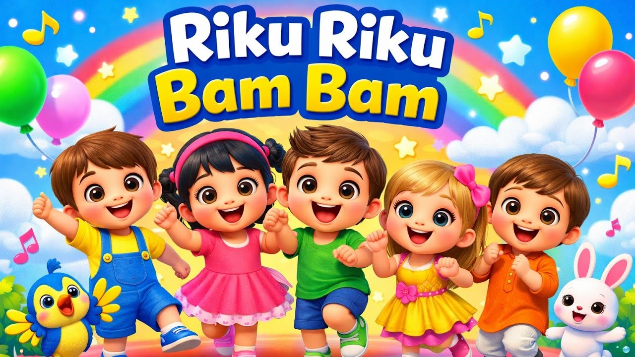 Riku Riku Bam Bam | New Kids Dance Rhyme | 3D HD Toddlers Dance Video