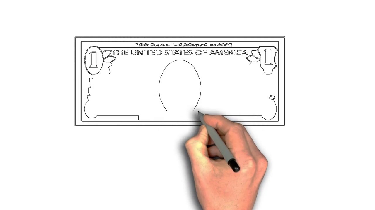 1 dollar bill drawing