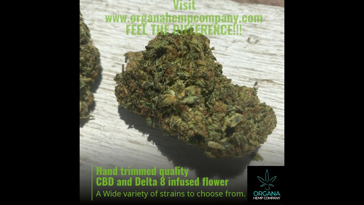 Hand trimmed quality CBD and Delta 8 infused flower