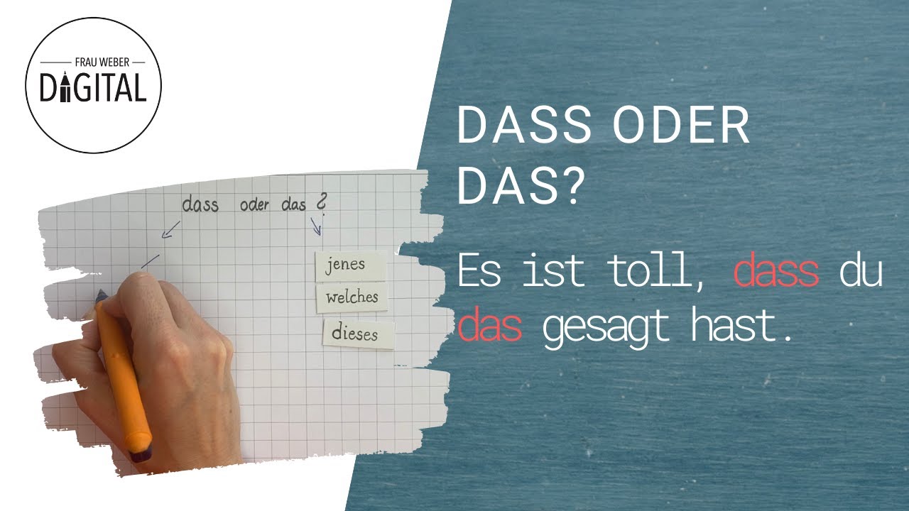 dass oder das- so findest du heraus, welche Schreibweise du benutzen musst