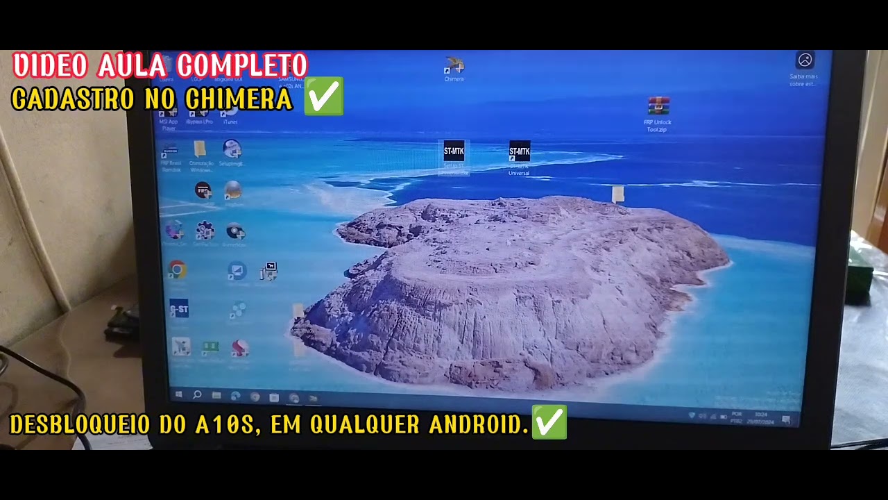 Remoção conta Google do A10s pelo PC( vídeo atualizado 2024. com instalação e cadastro no chimera.