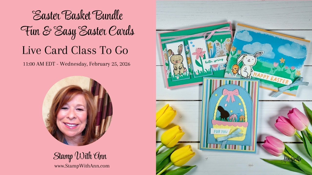 🔴 LIVE: Stampin’ Up! Card Class Create 3 Fun and Easy Easter Cards with the Easter Bundle