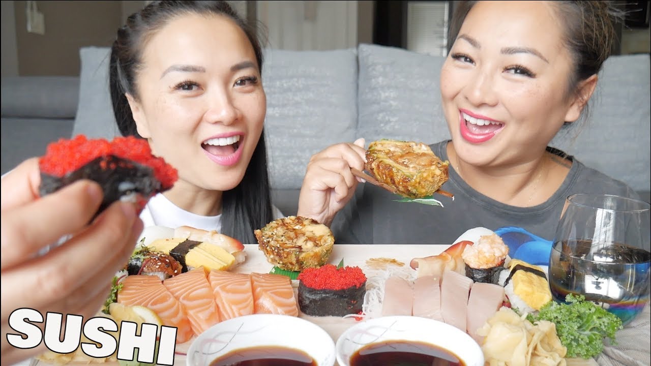 SUSHI MUKBANG *LETS EAT | SASVlogs