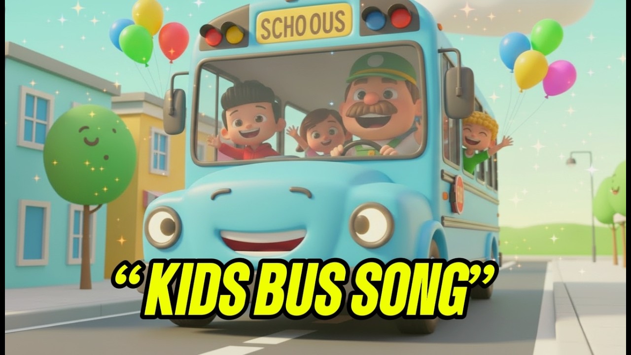 Wheel on the Bus Song for Kids 🚌 | Fun Sing Along Nursery Rhyme for Toddlers & Preschool