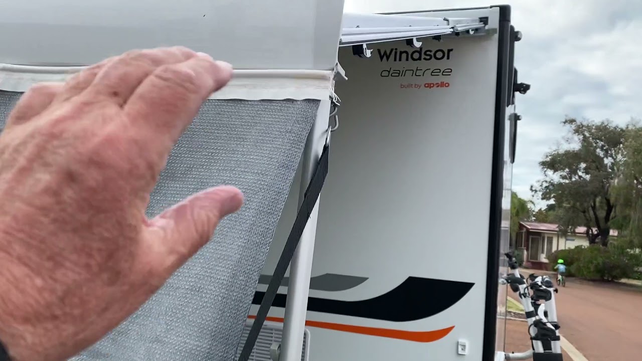Antiflap kit and tie down kit essential for high winds with your Windsor Daintree awning.