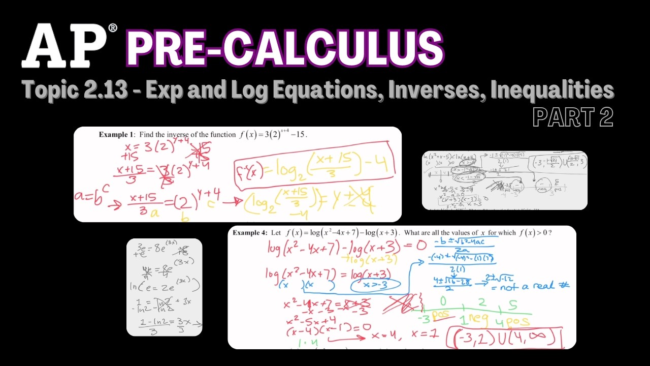 AP Pre-Calculus Topic 2.13 Notes Part 2 | Passwater's notes