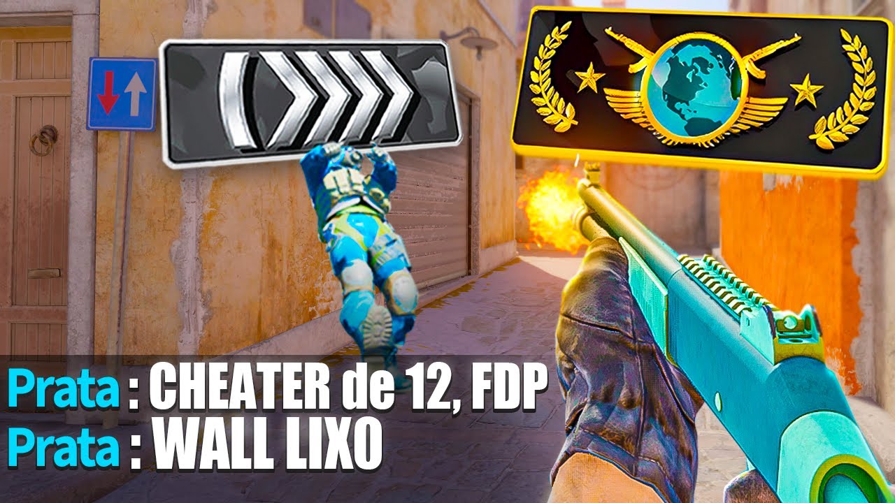 um GLOBAL vs PRATAS jogando só de 12 (fingi ser cheater)