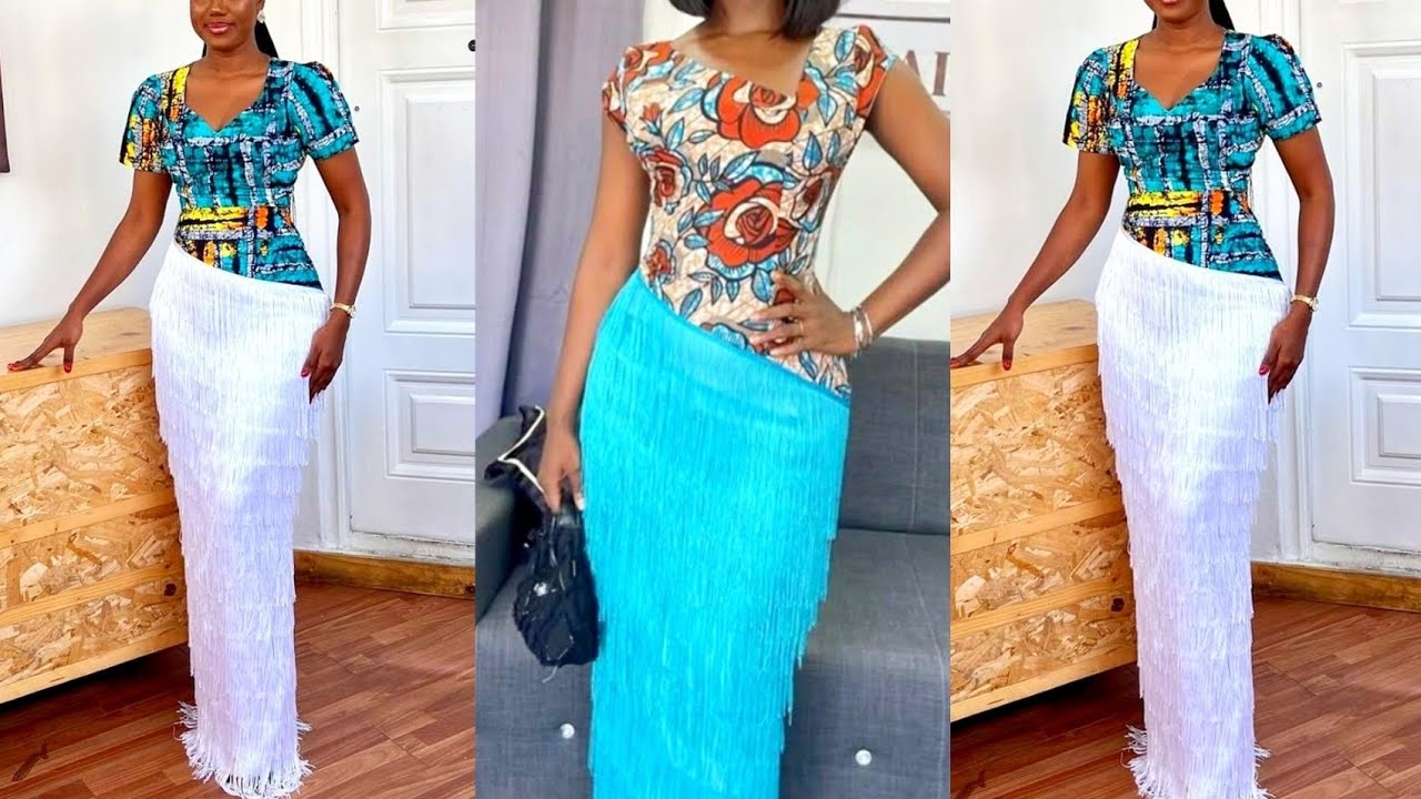 How to Cut and Sew a Stylish Fringe Gown with Ankara – Beginner Friendly