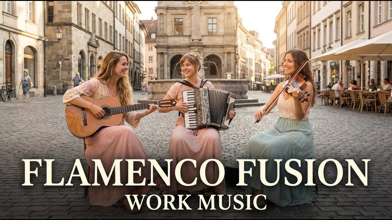 Soft Flamenco Fusion Accordion & Violin | Calm Background Music