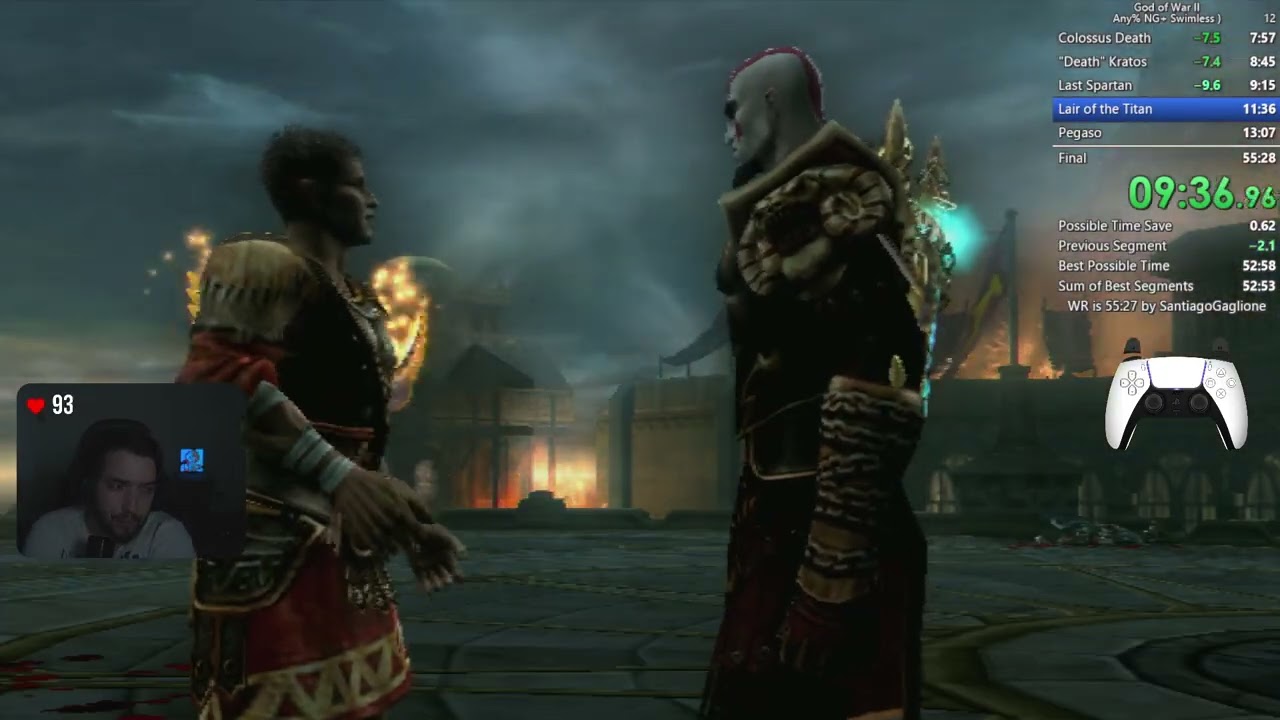 GOD OF WAR 2 ANY%NG+ SWIMLESS (54:51) WORLD RECORD PS2 SPEEDRUN