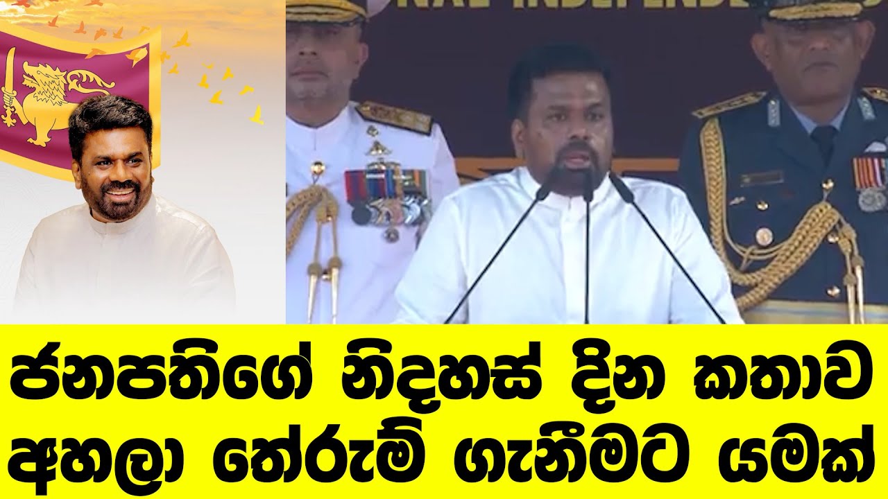 ජනපතිගේ නිදහස් දින කතාව  අහලා තේරුම් ගැනීමට යමක්