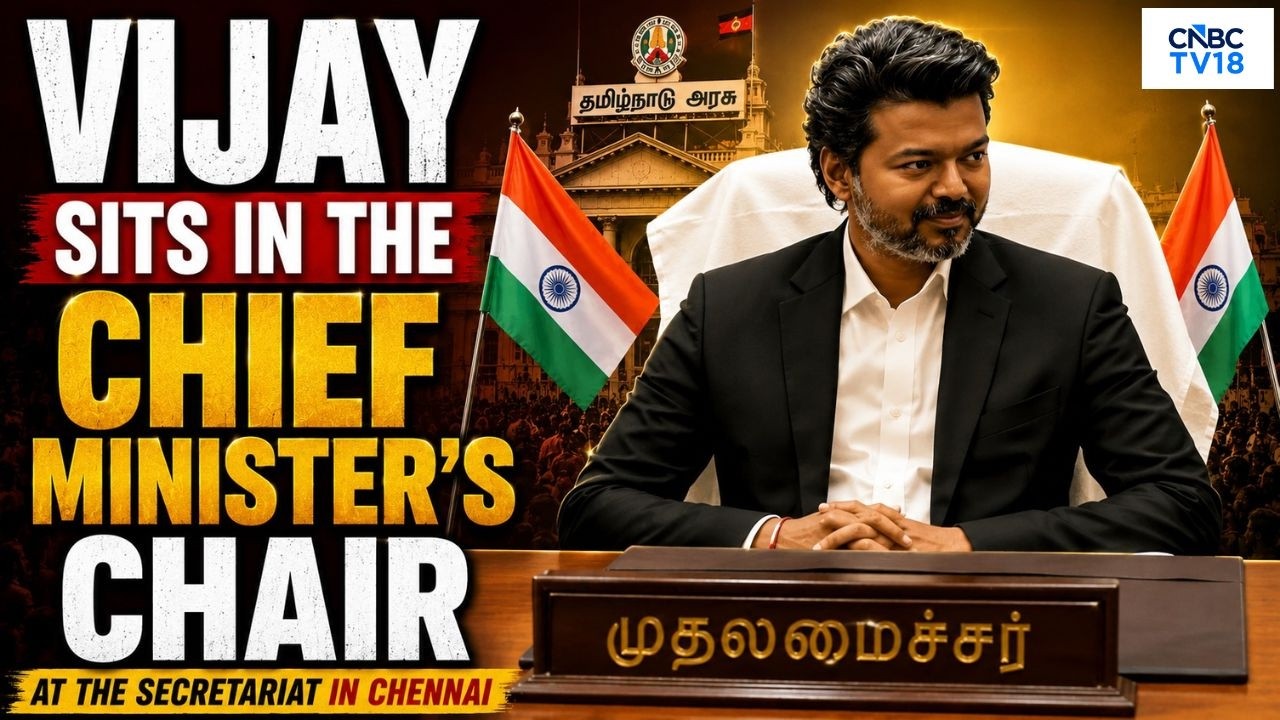 Tamil Nadu CM C. Joseph Vijay Sits in the Chief Minister&rsquo;s Chair at the Secretariat in Chennai