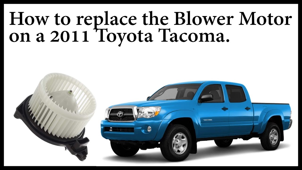 How to replace the Blower Motor on a 2nd gen Toyota Tacoma.