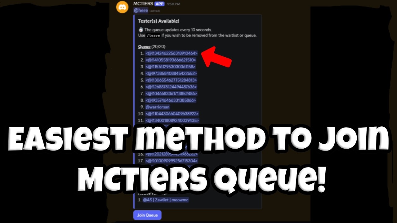 Easiest Method To Join MCTiers Queue!