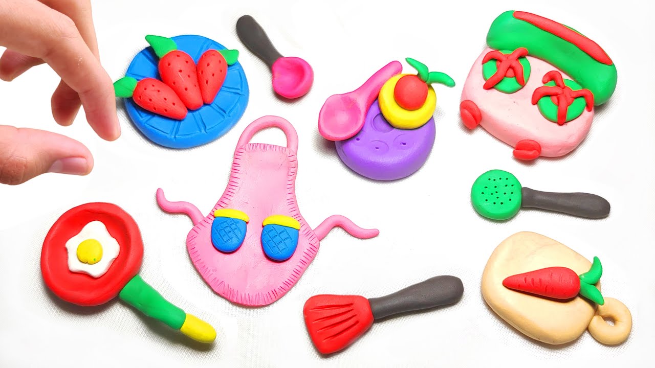 DIY How To Make Polymer Clay Miniature Kitchen Set Food Set Fruits And Vegetables - iClay