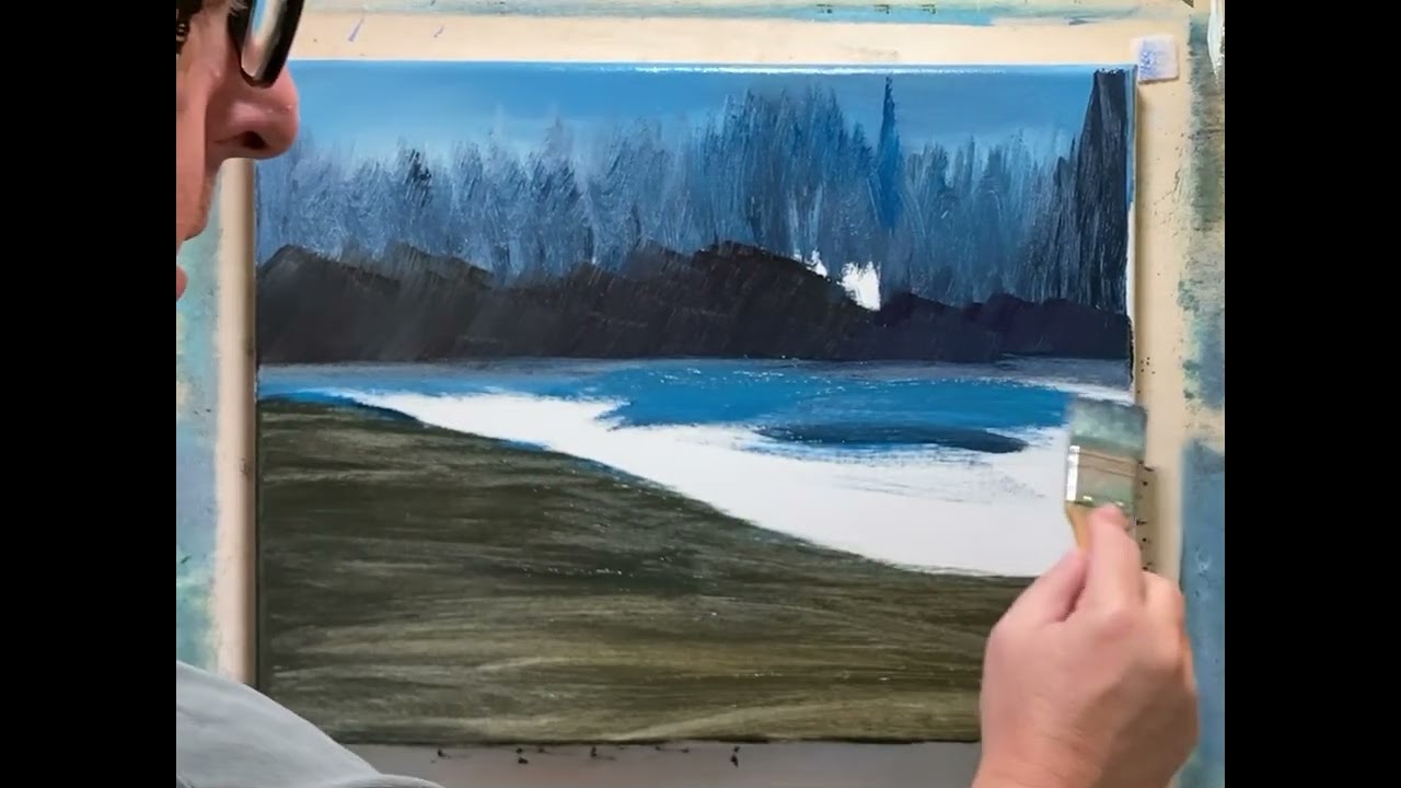 Pallet Knife And Brush Oil Painting Demonstration