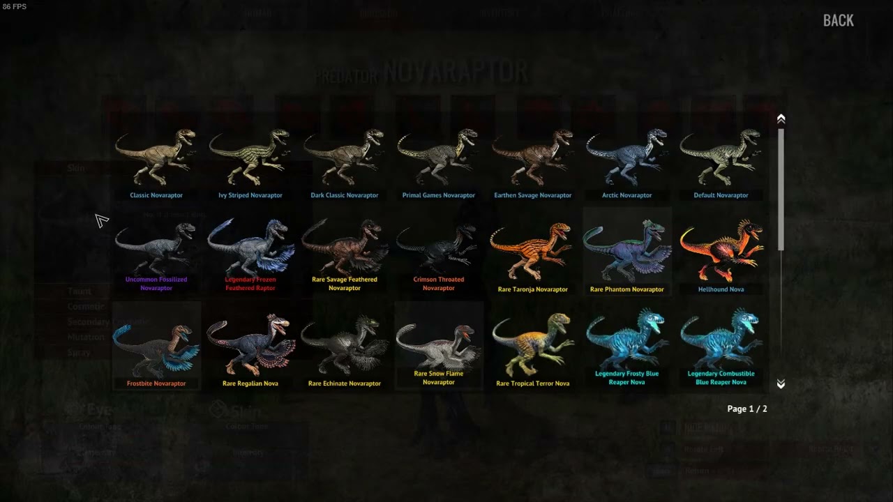 Fragilis novaraptor mutation showcase | Primal Carnage: Extinction