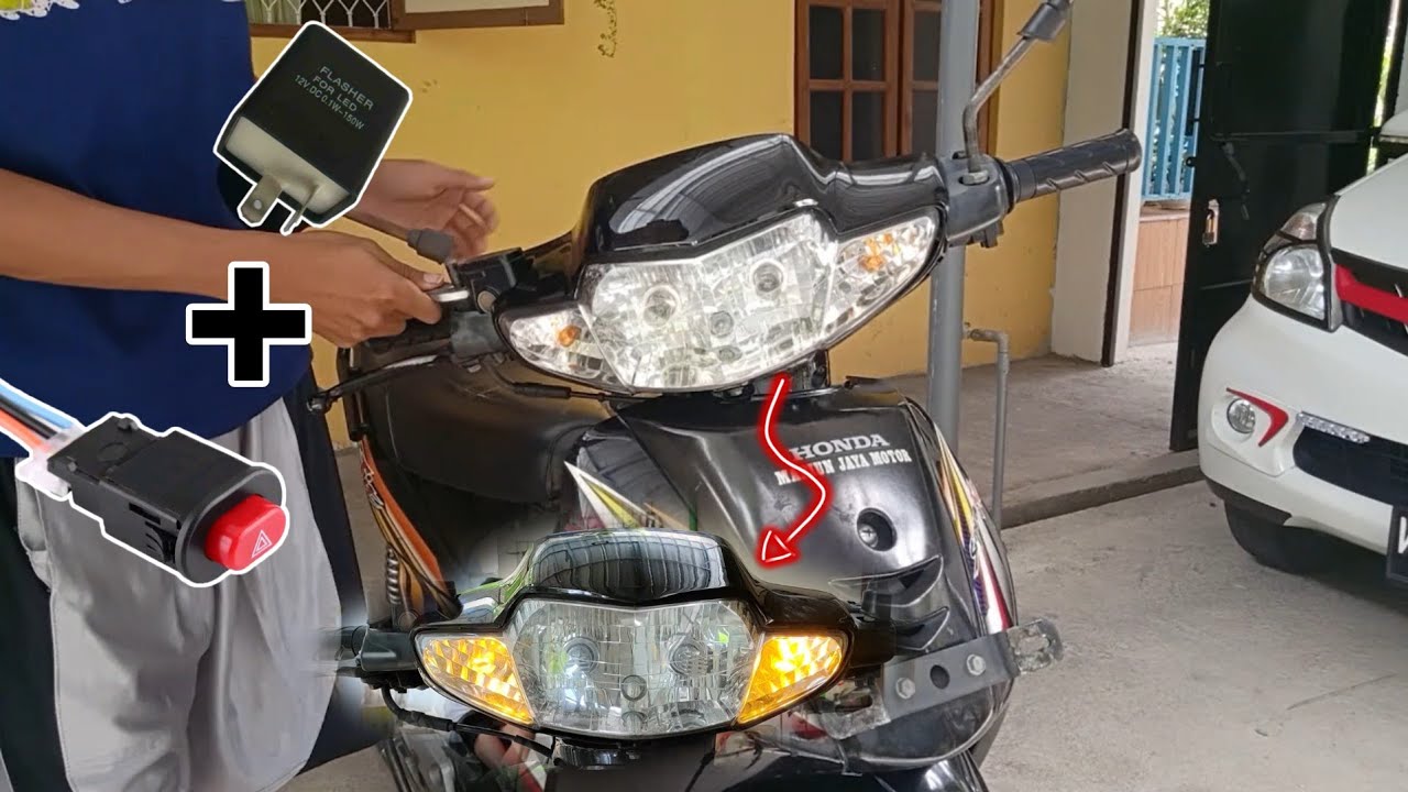 Cara Pasang Hazard + Voltmeter di Motor