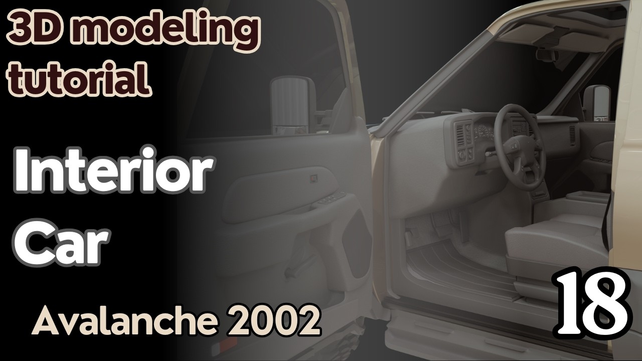 18 HOW TO MODEL in 3D, interior Chevrolet Avalanche 2002- Learn 3D while you watch Arq Lugo Blender4
