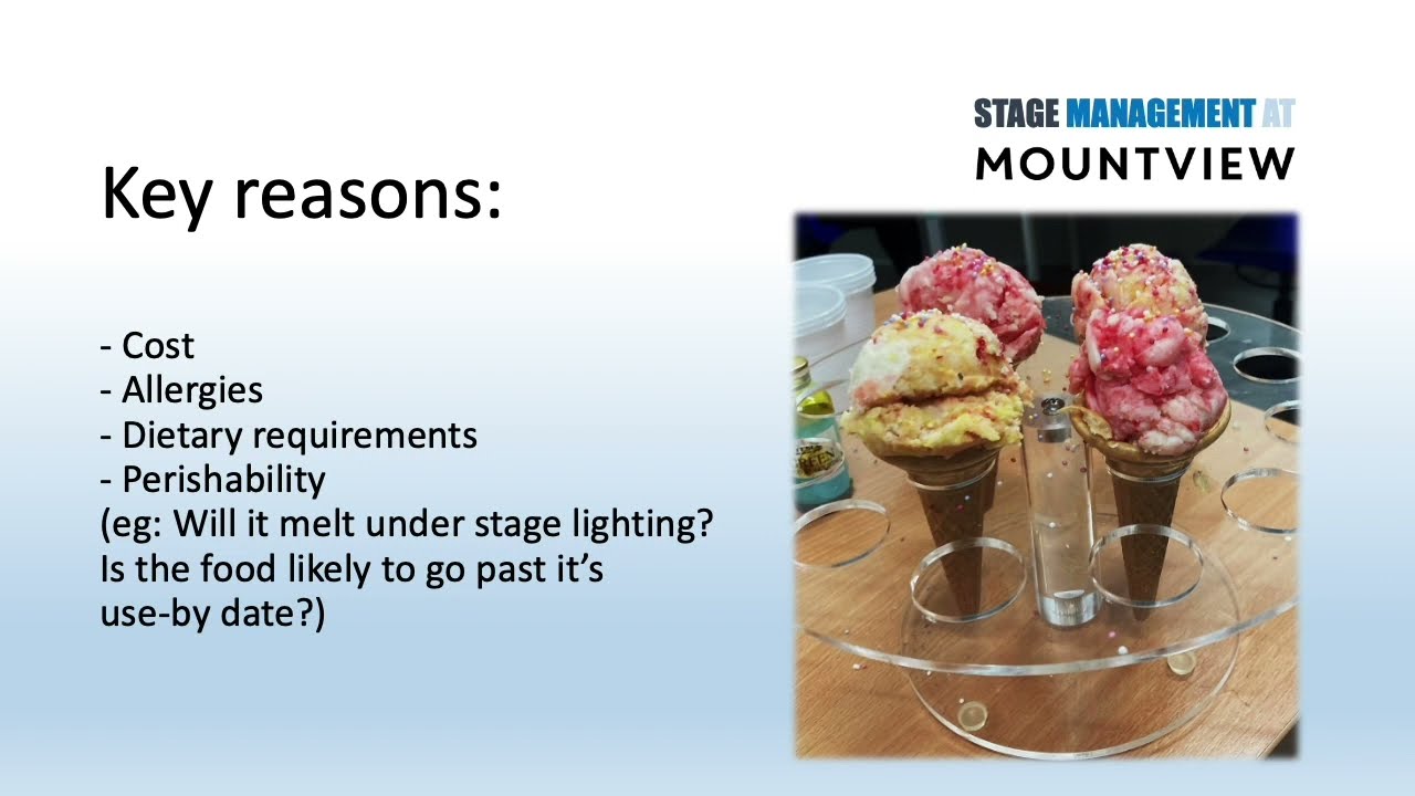 Making Prop Food and Drink with Mountview's Stage Management Students
