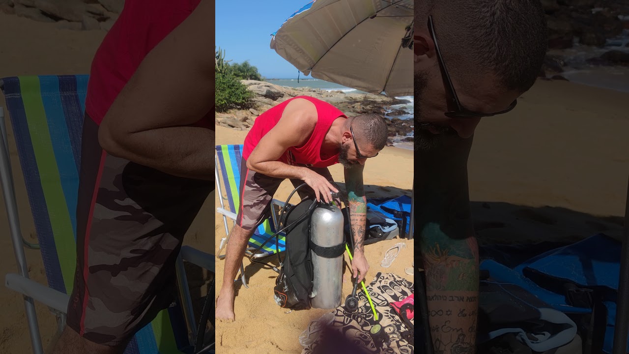 Montagem de equipamento de MERGULHO SCUBA