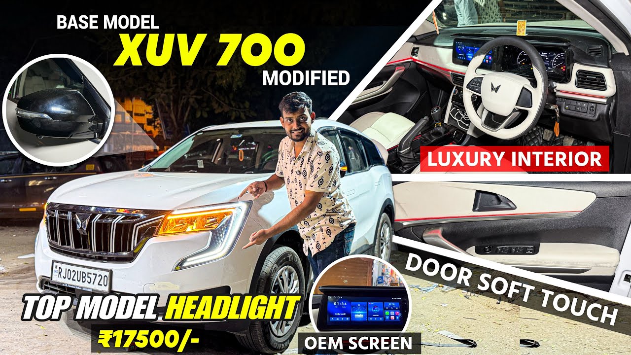 MAHINDRA XUV 700 MX MODIFIED WITH PRICE✅MAHINDRA XUV 700 BASE TO TOP MODIFICATION✅