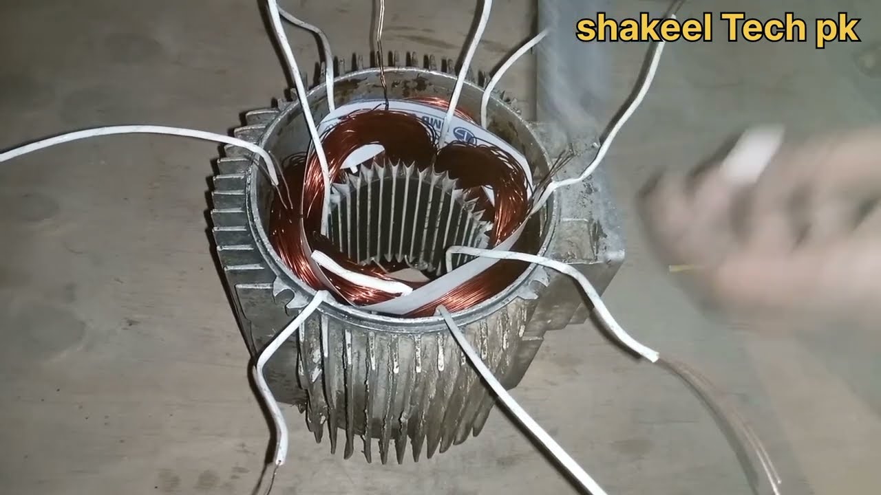 2 HP 3 Phase Motor Connection || How To Rewinding Connection 3 phase motor 2 HP 36 slot 6 coil set