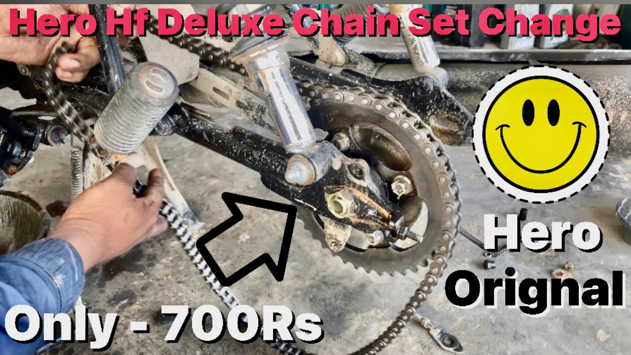 Hero Hf Deluxe Chain Sprocket Replace