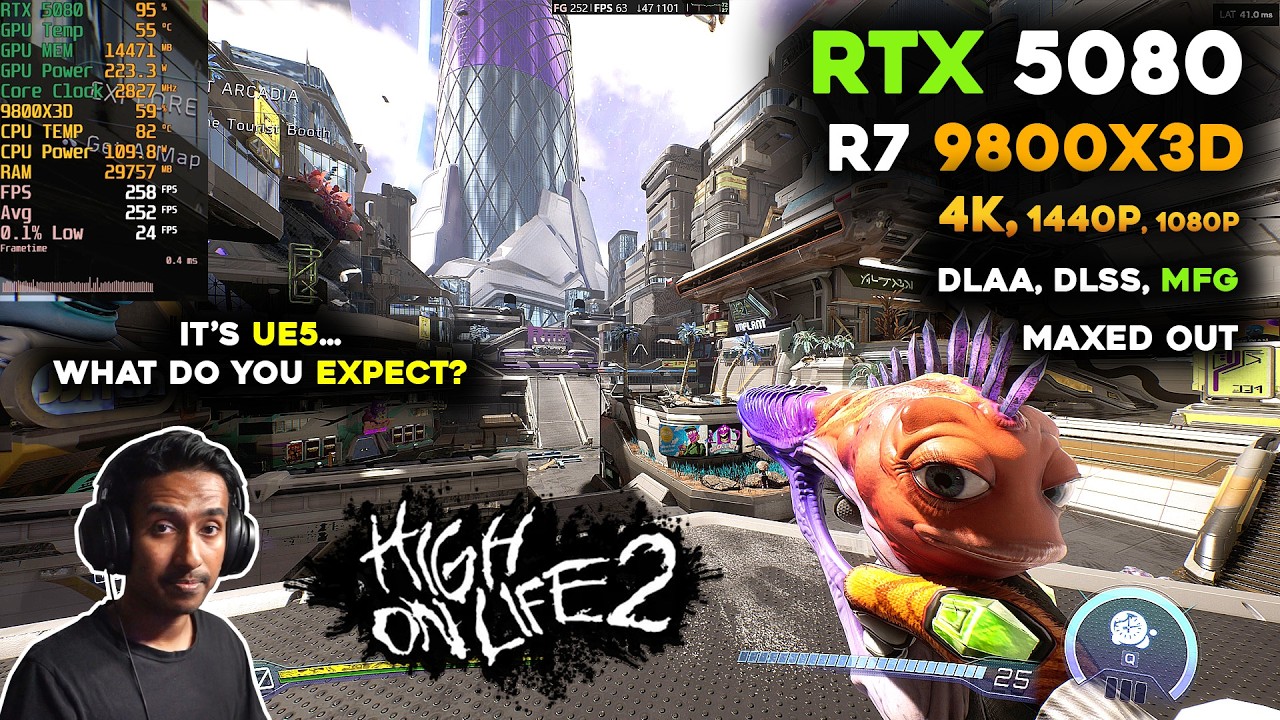 High on Life 2 on RTX 5080 - Maxed Out | 4K, 1440p, 1080p