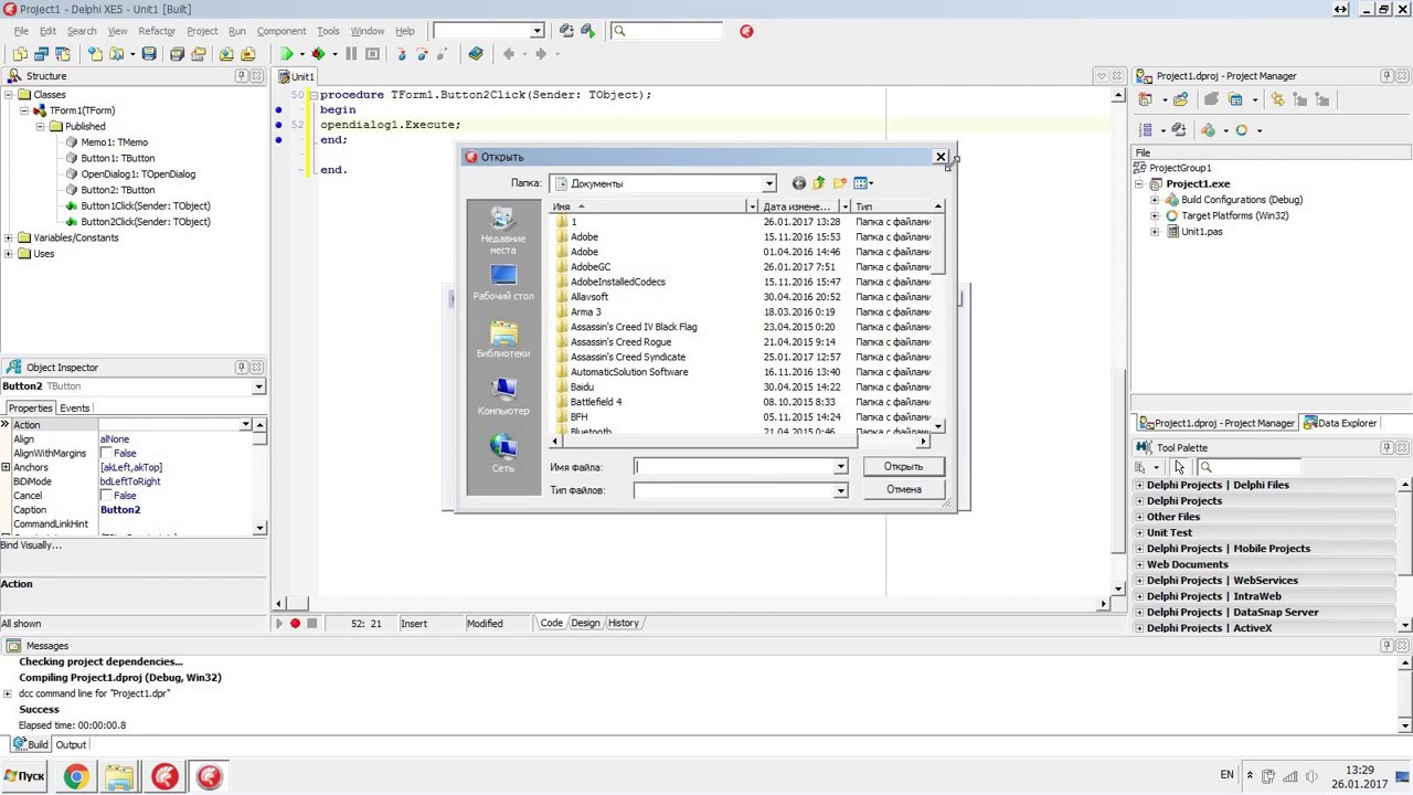 Delphi   Reading from file using opendialog component