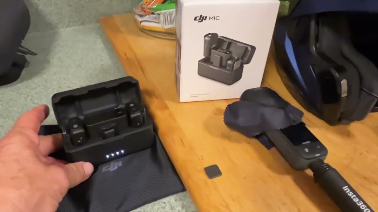 DJI mic installation on motorcycle helmet and basic moto vlog setup