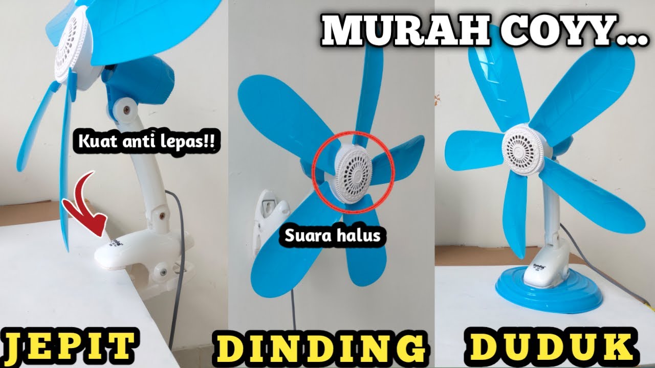 Kipas Angin Multi Fungsi ( Jepit, Duduk, Dinding ) YUNDAI 30 Watt Hemat Energi