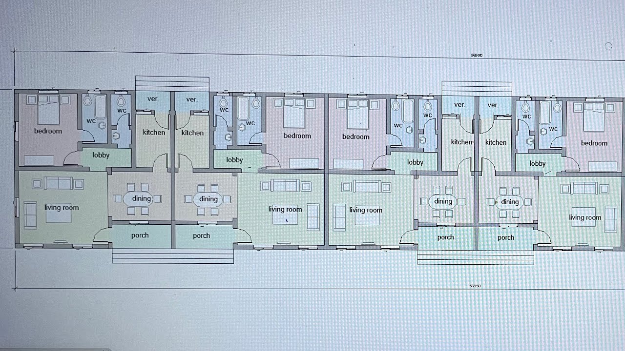 6 units of 1 bedroom drawing idea
